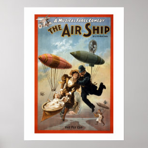Das Luftschiff Vintage Theaterplakat. Poster