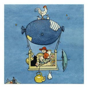 „Das Luftschiff“ von W Heath Robinson Fotodruck