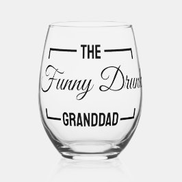 Das lustige, betrunkene Opa-Tagesgeschenk des Groß Weinglas Ohne Stiel