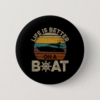 Das lustige Bootfahren von Retro gibt dem Schiff d Button