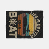 Das lustige Bootfahren von Retro gibt dem Schiff d Fleecedecke (Vorderseite (Horizontal))