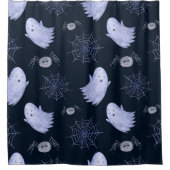 Das lustige Ghost Spider Halloween Muster. Duschvorhang (Vorderseite)