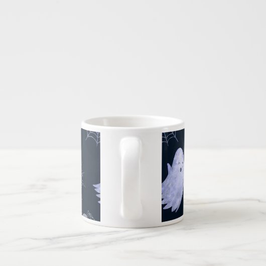 Das lustige Ghost Spider Halloween Muster. Espressotasse (Rückseite)