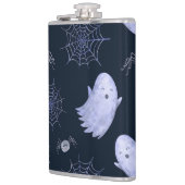 Das lustige Ghost Spider Halloween Muster. Flachmann (Links)