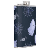 Das lustige Ghost Spider Halloween Muster. Flachmann (Rechts)