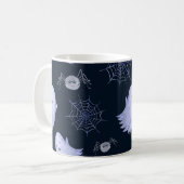 Das lustige Ghost Spider Halloween Muster. Kaffeetasse (Vorderseite Links)