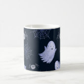 Das lustige Ghost Spider Halloween Muster. Kaffeetasse (Mittel)
