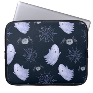 Das lustige Ghost Spider Halloween Muster. Laptopschutzhülle