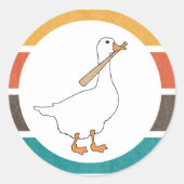 Das lustige Goose-Schlamassel mit dem Honk bekommt Runder Aufkleber (Vorderseite)