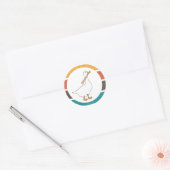 Das lustige Goose-Schlamassel mit dem Honk bekommt Runder Aufkleber (Umschlag)