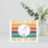 Das lustige Goose-Schlamassel mit der Honke bekomm Postkarte (Stehend Vorderseite)