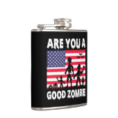 Das lustige Halloween sind Sie ein guter Zombie Flachmann (Rechts)