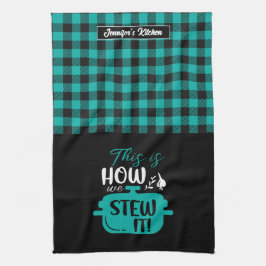 Das lustige Kochen ist, wie wir es Kariertes Muste Geschirrtuch