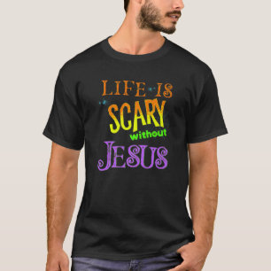 Das lustige Leben ist ohne Jesus Halloween Costum  T-Shirt
