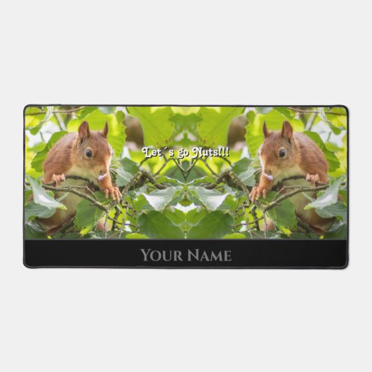 Das lustige, lustige Eichhörnchen lasse das Zitat Schreibtischunterlage (Vorderseite)