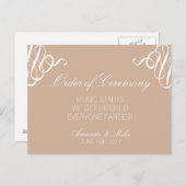 Das lustige und einfache Hochzeitsprogramm Postkarte (Vorne/Hinten)