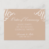 Das lustige und einfache Hochzeitsprogramm Postkarte (Vorderseite)