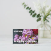 Das lustige, verwitterte Blume-Florist-Know-how br Visitenkarte (Stehend Vorderseite)