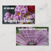 Das lustige, verwitterte Blume-Florist-Know-how br Visitenkarte (Vorne/Hinten)