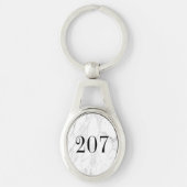 Das luxuriöse Hotel Nr. Weiß Marmorstein-Design Schlüsselanhänger (Vorderseite)