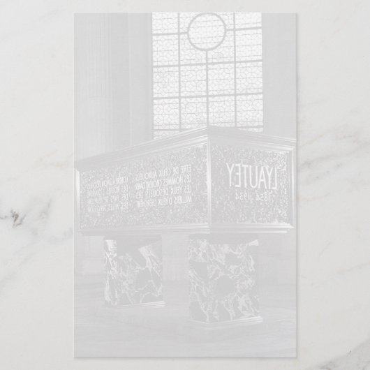 Das Lyautey-Grab des Vintagen französischen Marsch Briefpapier (Vorderseite)