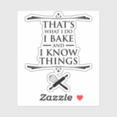 Das mache ich - ich backe und ich kenne Dinge Aufkleber (Blatt)