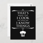 Das mache ich - ich koche und ich kenne Dinge Postkarte (Vorne/Hinten)