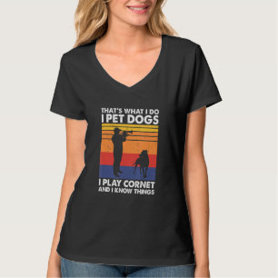 Das mache ich Ich streichle Hunde Ich spiele Korne T-Shirt