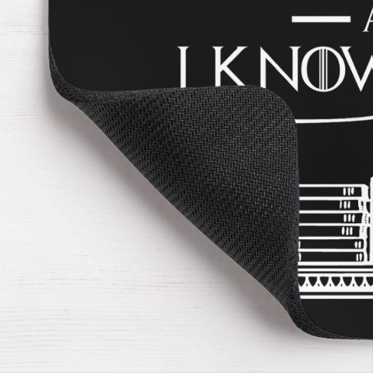 Das mache ich - ich studiere und ich kenne Dinge Mousepad (Ecke)