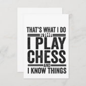 Das mache ich, wenn ich Schach-Funy-Schachfreunde Dankeskarte (Vorne/Hinten)