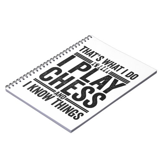 Das mache ich, wenn ich Schach-Funy-Schachfreunde Notizblock (Linke Seite)