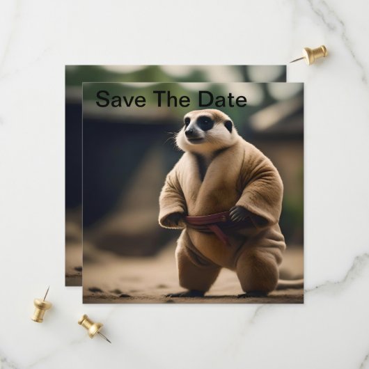 Das mächtige Erdmännchen: Sumo-Showdown, Save The Date (Vorderseite/Rückseite Beispiel)