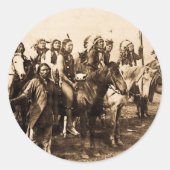 Das mächtige Sioux Runder Aufkleber (Vorderseite)