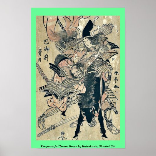 Das mächtige Tomoe Gozen von Katsukawa, Shuntei Uk Poster (Vorne)