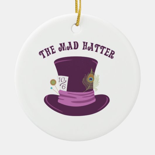 Das Mad Hatter Keramik Ornament (Vorne)
