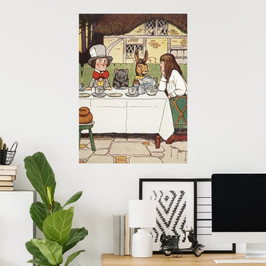 Das Mad Tea Party Poster (Heimbüro)