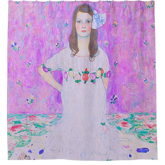 Das Mäda Primavesi-Gemälde von Gustav Klimt Duschvorhang (Vorderseite)