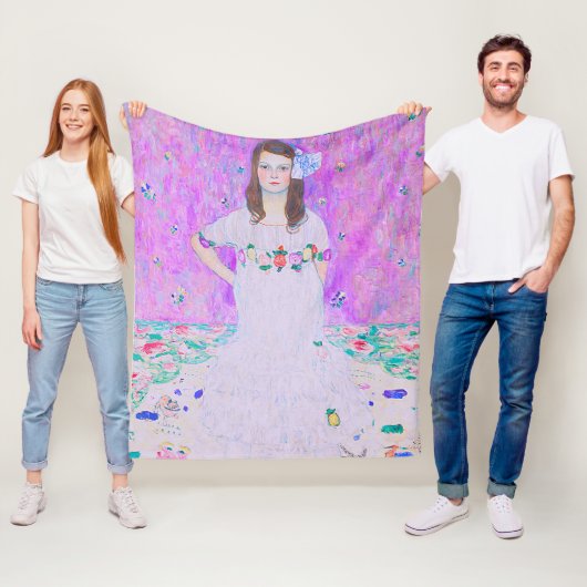 Das Mäda Primavesi-Gemälde von Gustav Klimt Fleecedecke (Beispiel)