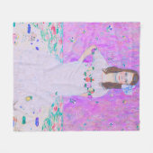 Das Mäda Primavesi-Gemälde von Gustav Klimt Fleecedecke (Vorderseite (Horizontal))