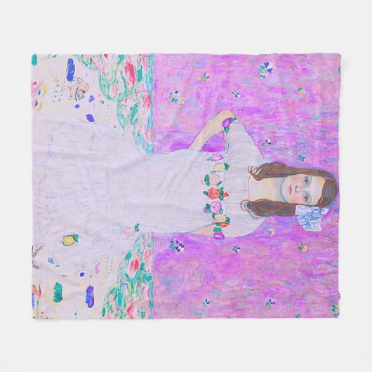 Das Mäda Primavesi-Gemälde von Gustav Klimt Fleecedecke (Vorderseite (Horizontal))