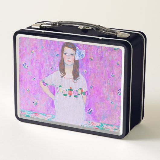 Das Mäda Primavesi-Gemälde von Gustav Klimt Metall Brotdose (Rückseite)