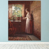 Das Mädchen am Fenster Leinwanddruck (Insitu (Holzboden))