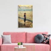 Das Mädchen am Strand Leinwanddruck (Insitu (Wohnzimmer))