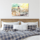 Das Mädchen am Strand Leinwanddruck (Insitu (Schlafzimmer))