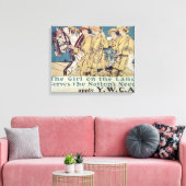 Das Mädchen auf dem Land dient der Nation Leinwanddruck (Insitu (Wohnzimmer))