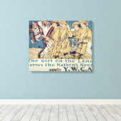 Das Mädchen auf dem Land dient der Nation Leinwanddruck (Insitu (Holzboden))