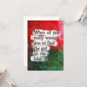 Das Mädchen auf der Bike-Grußkarte Karte (Vorderseite/Rückseite Beispiel)