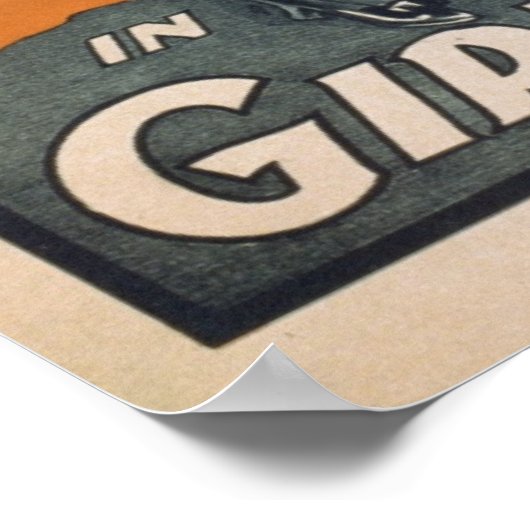 Das Mädchen aus Paris Vintag Poster (Ecke)