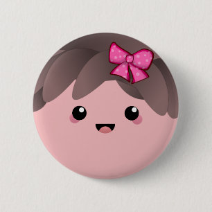 Das Mädchen Baby Girl Gender Reveal Button