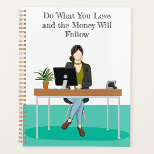 Das Mädchen Chic White & Aquamarin Planer